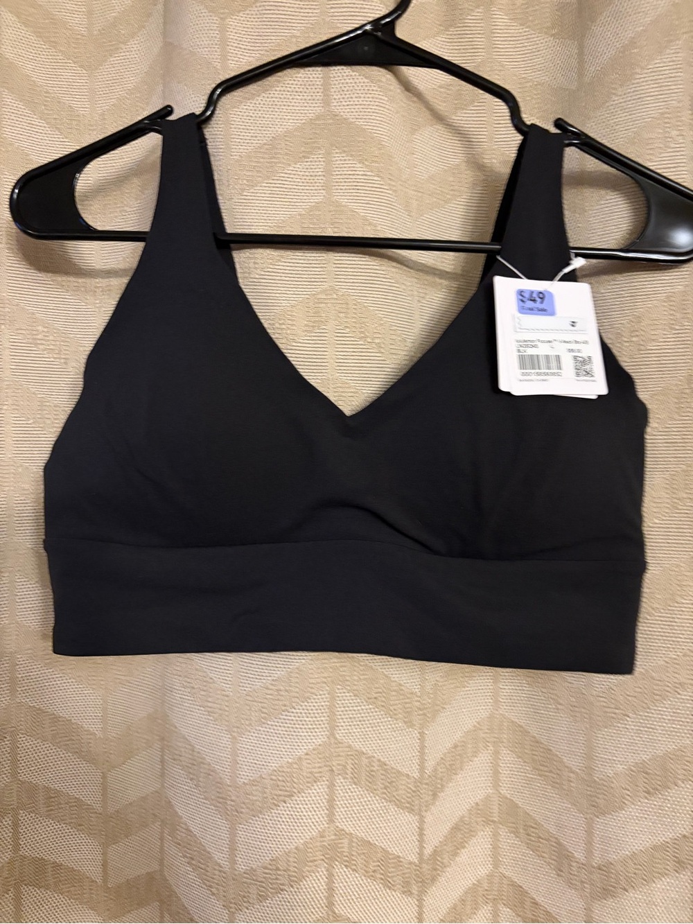 Lululemon athletica Black V-Neck Seamless Bralette and High-Waist Shorts